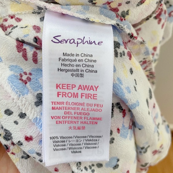 Seraphine White Floral Front Tie Maternity Dress - Picture 9 of 9